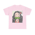 Anime Girl Face Tee — Cute Nezuko-Inspired Masked Character Shirt